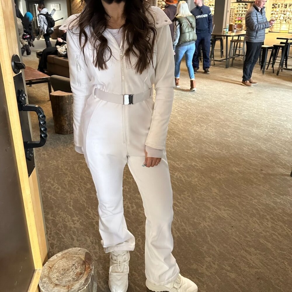 ASOS White Ski & Snow Jacket with Belt - Picture 3 of 6